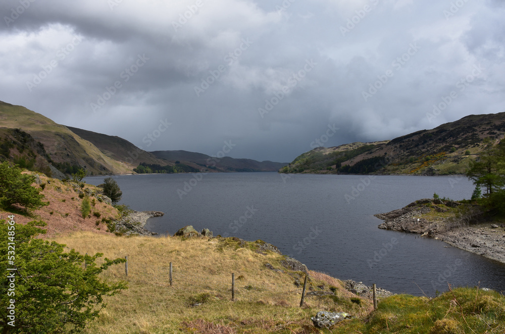 Dark Gray Clouds Over Haweswater Resevoir in England