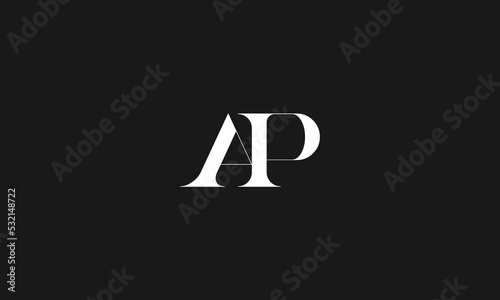 Letter AP vector icon design template 