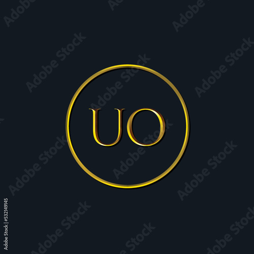 Luxury Initial letters UO monogram. Suitable for tattoo studio, salon, boutique, hotel, college, retro, interlock style