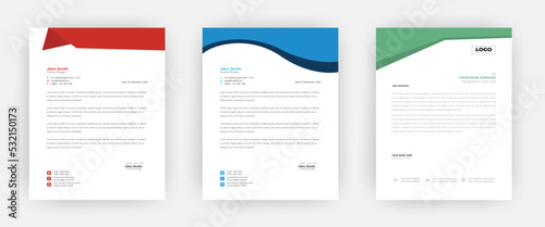 Creative letterhead , Elegant and minimalist style letterhead template design,A4 sizes    