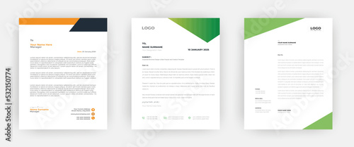 Creative letterhead , Elegant and minimalist style letterhead template design,A4 sizes 