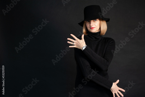 portrait of a woman with a hat