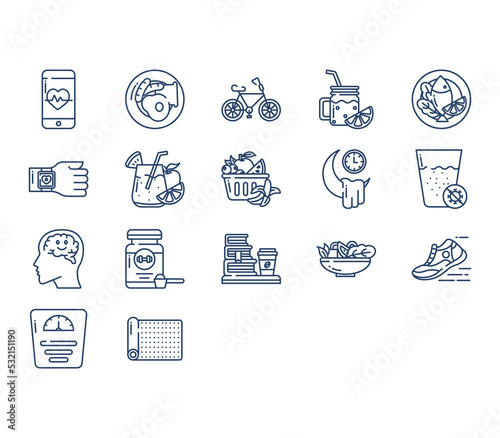 Healthy Lifestyle icon set