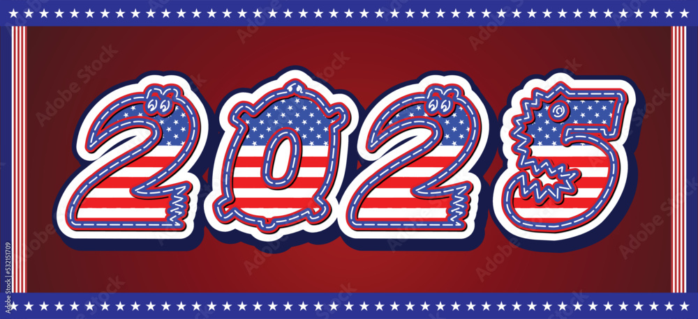 Colorful American flag style 2025 Colorful American flag style 2025