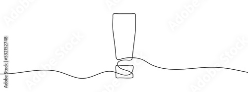 Exclamation mark linear background. One continuous line drawing of exclamation mark. Vector illustration. Exclamation point isolated