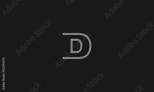 Letter D vector icon design template 