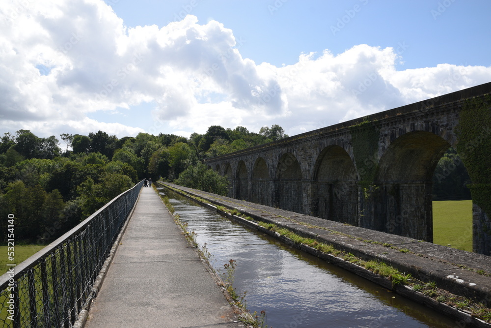 chirk aqueduct and viaduct alongside each other chirk aqueduct and viaduct alongside each other