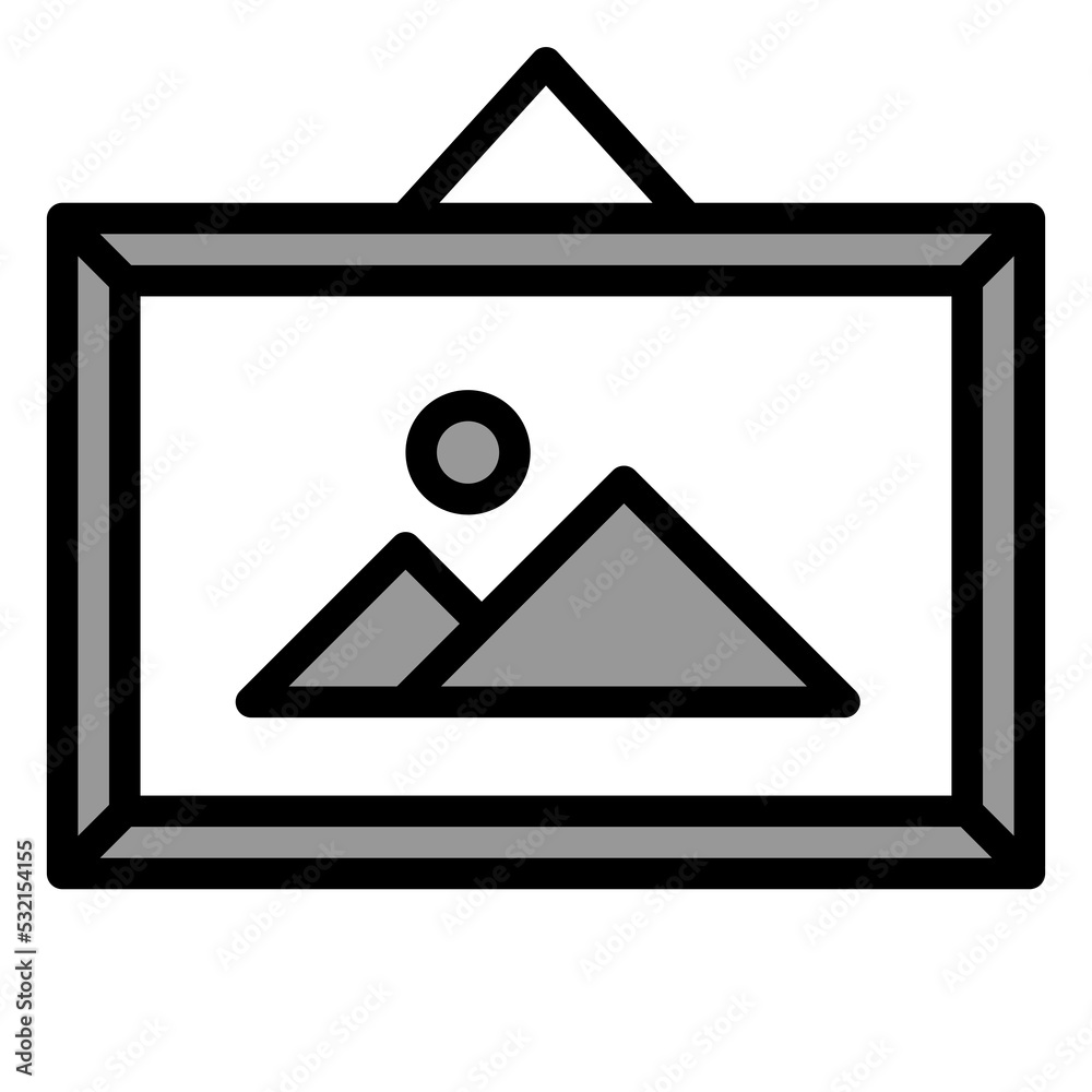 Photo Picture frame icon on white background, Vector simple icon. Photo Picture frame icon on white background, Vector simple icon.
