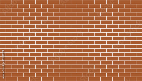 Red brick wall background. Geometric seamless pattern texture. Simple flat vector, arranged rectangular shape. Illustration of brown concrete brick, building materials, house walls. For backdrops.