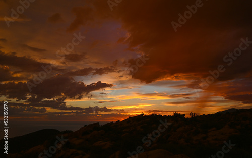 Sunset at Lizard s Mouth  Santa Ynez Mountains  Goleta