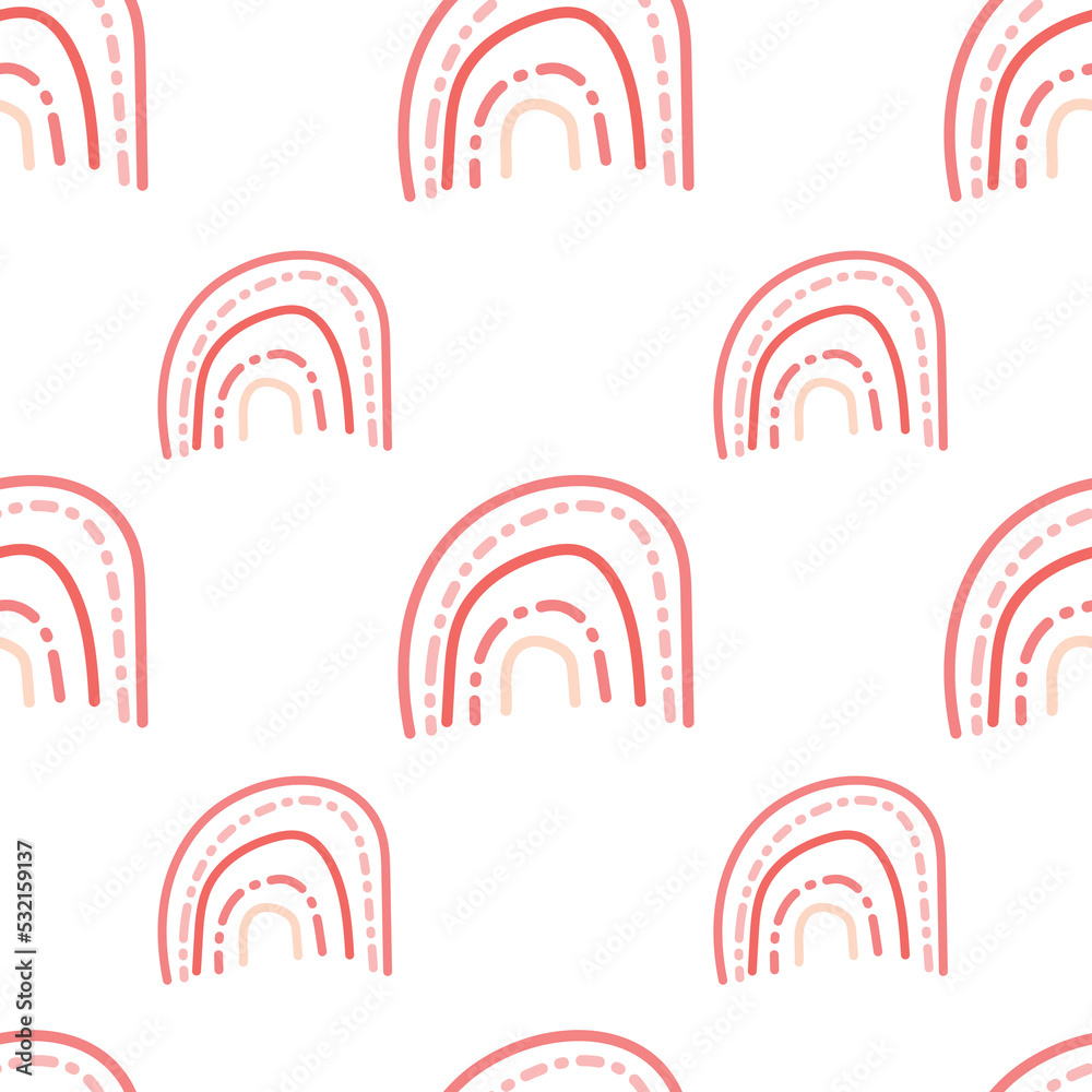 Hand drawing rainbow pattern illustration vector Hand drawing rainbow pattern illustration vector