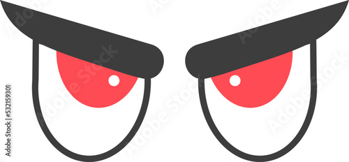 Cartoon evil Eyes. Vector illustration