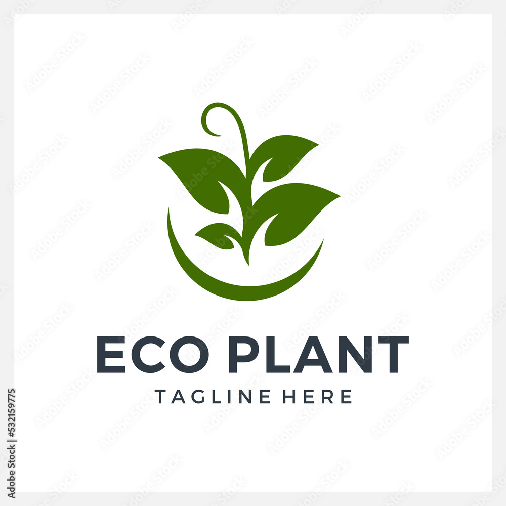 green life eco plant logo design concept green life eco plant logo design concept
