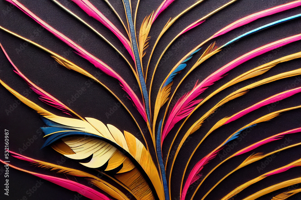 custom made wallpaper toronto digitalAbstract feathers background, feather texture wallpaper, 3d render, 3d illustration