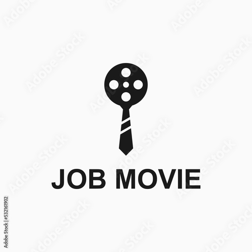 work movie logo design vector silhouette illustration