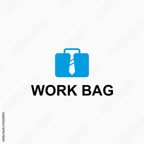 briefcase logo design icon vector silhouette illustration