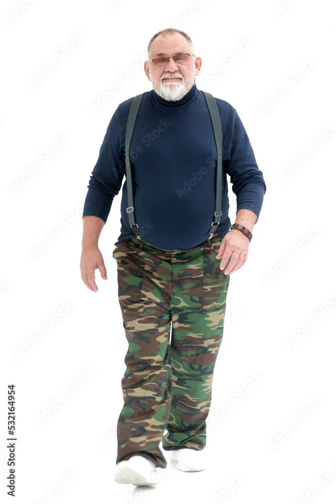 Man walking - isolated over a white background Man walking - isolated over a white background