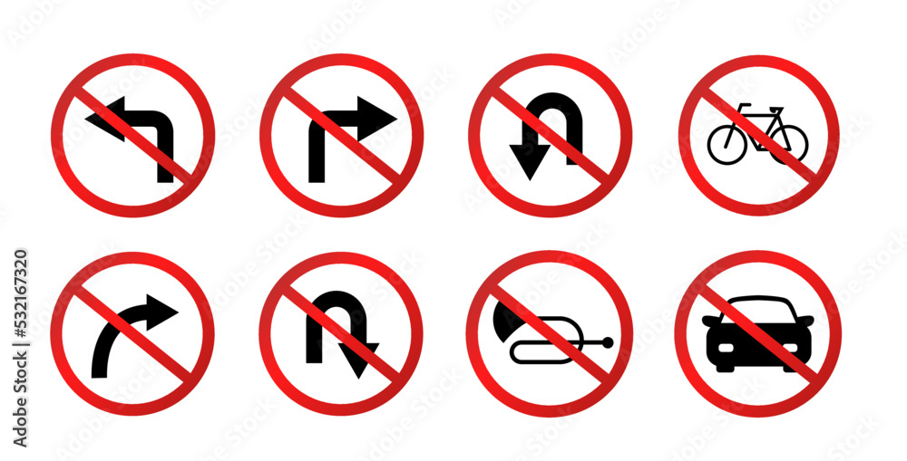 Road Signs Icons Traffic Symbol Signs And Road Symbols Stock Vector Road Signs Icons Traffic Symbol Signs And Road Symbols Stock Vector