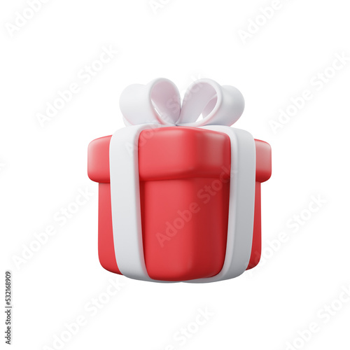 gift red box icon 3d