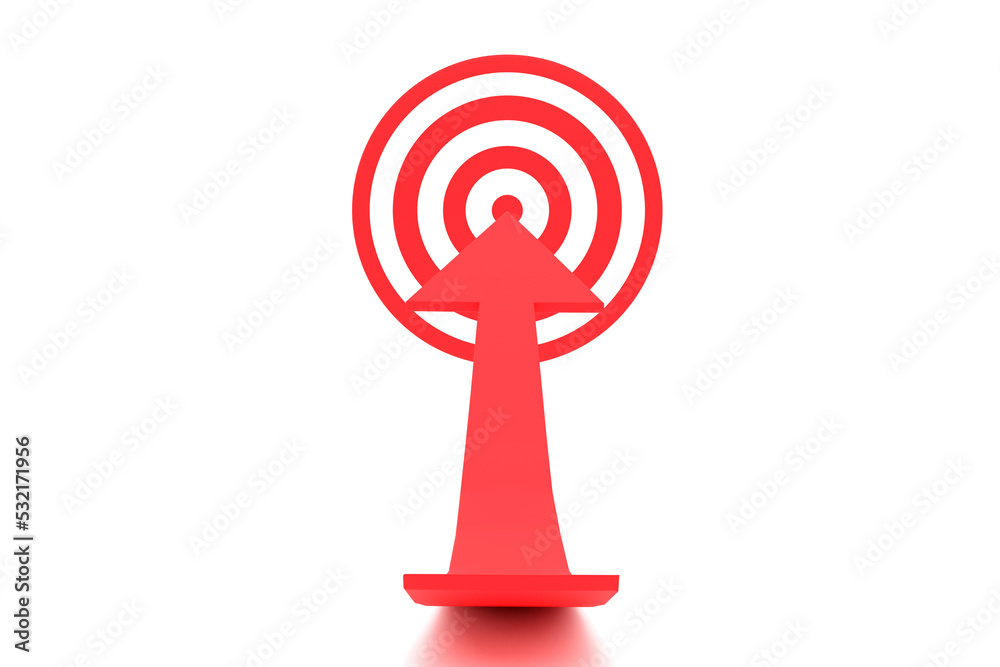 Target with arrow. Goal achieve success concept. Target with arrow. Goal achieve success concept.