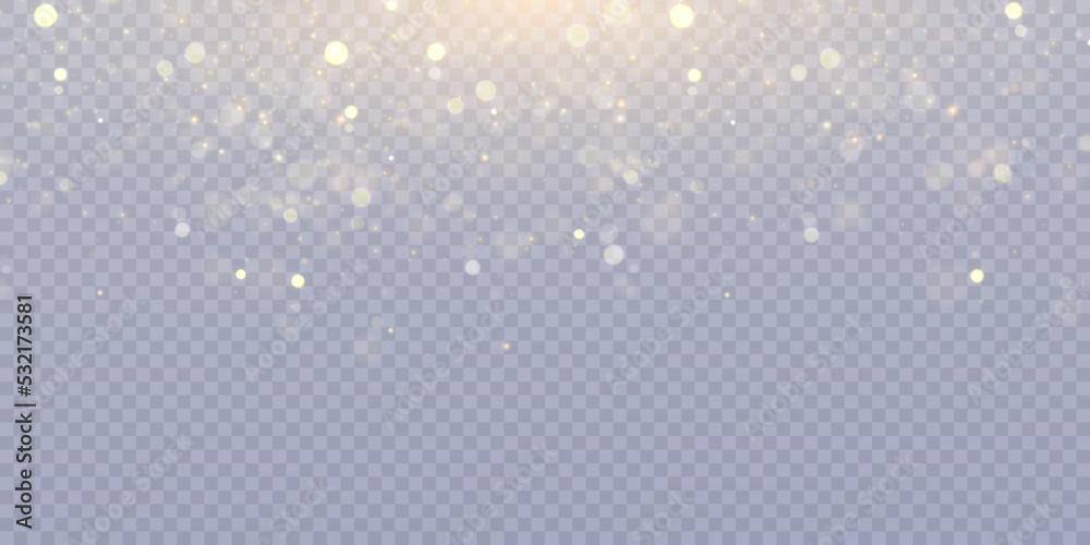 Light effect with many shimmering highlights on a transparent background. Abstract bokeh lights. Light effect with many shimmering highlights on a transparent background. Abstract bokeh lights.