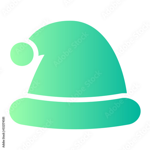 santa hat gradient icon