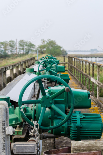 I motori di una chiusa idraulica per il ricambio delle acque nelle Valli di Comacchio photo