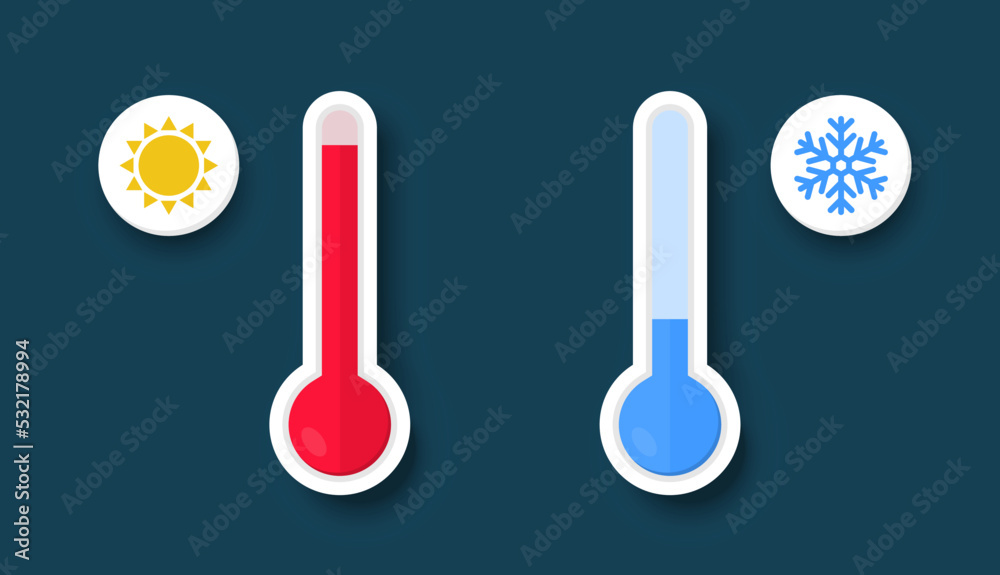 Thermometer High Low Vector & Photo (Free Trial)