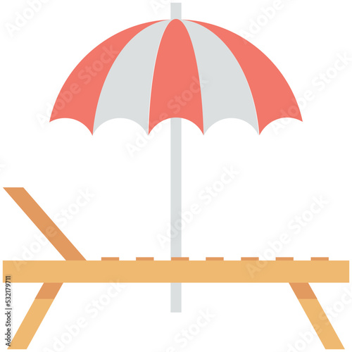 Sunbathe Vector Icon 