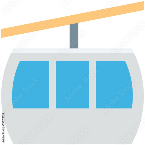 Chairlift Vector Icon