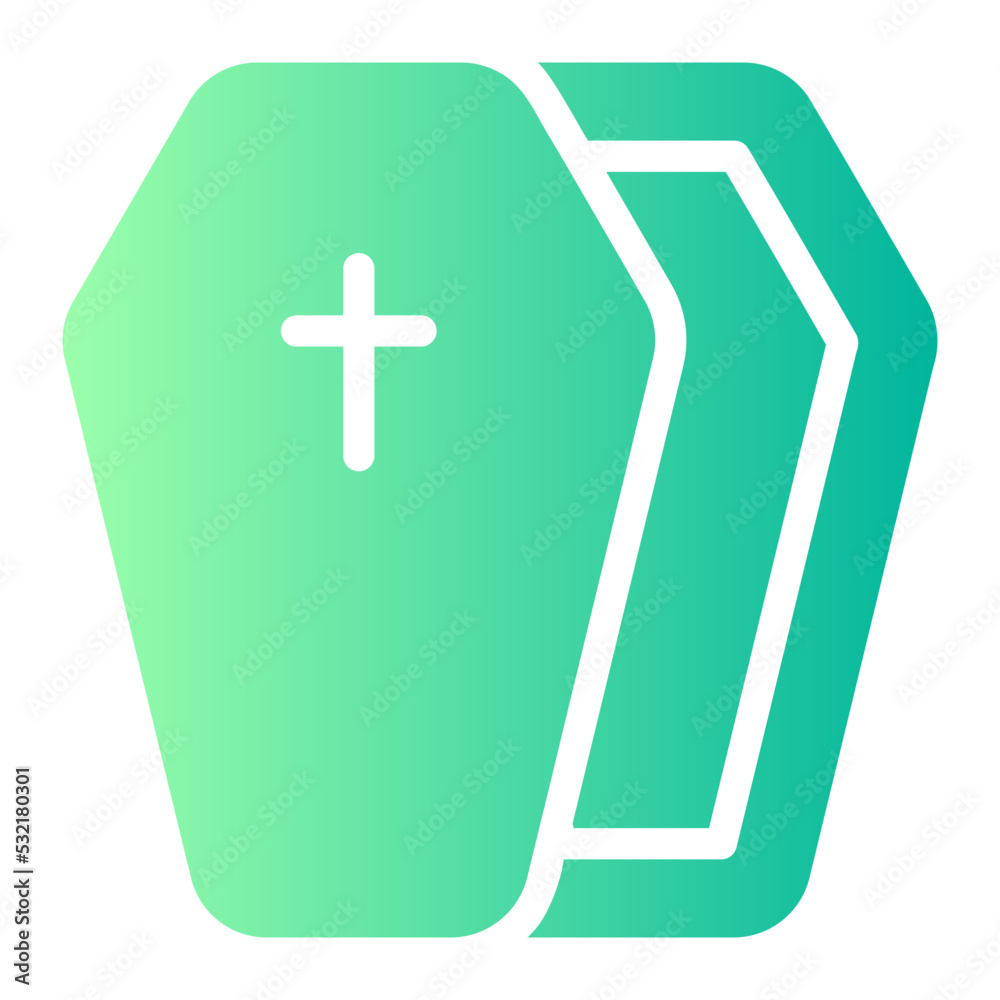 Obraz premium coffin gradient icon