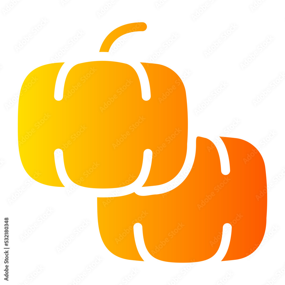 pumpkin gradient icon pumpkin gradient icon