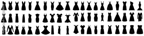 Dress icon vector set. frock illustration sign collection. Fashion symbol or logo.