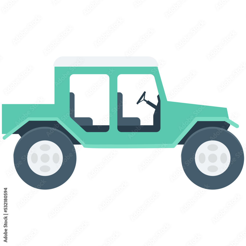Fototapeta premium Jeep Vector Icon