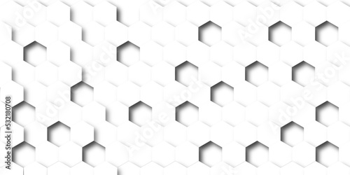 Abstract background with seamless pattern with hexagons . White soft light bubbles pattern of hydrogel balls as contemporary abstract background. Geometry pattern hexagon. Hexagonal netting. 
