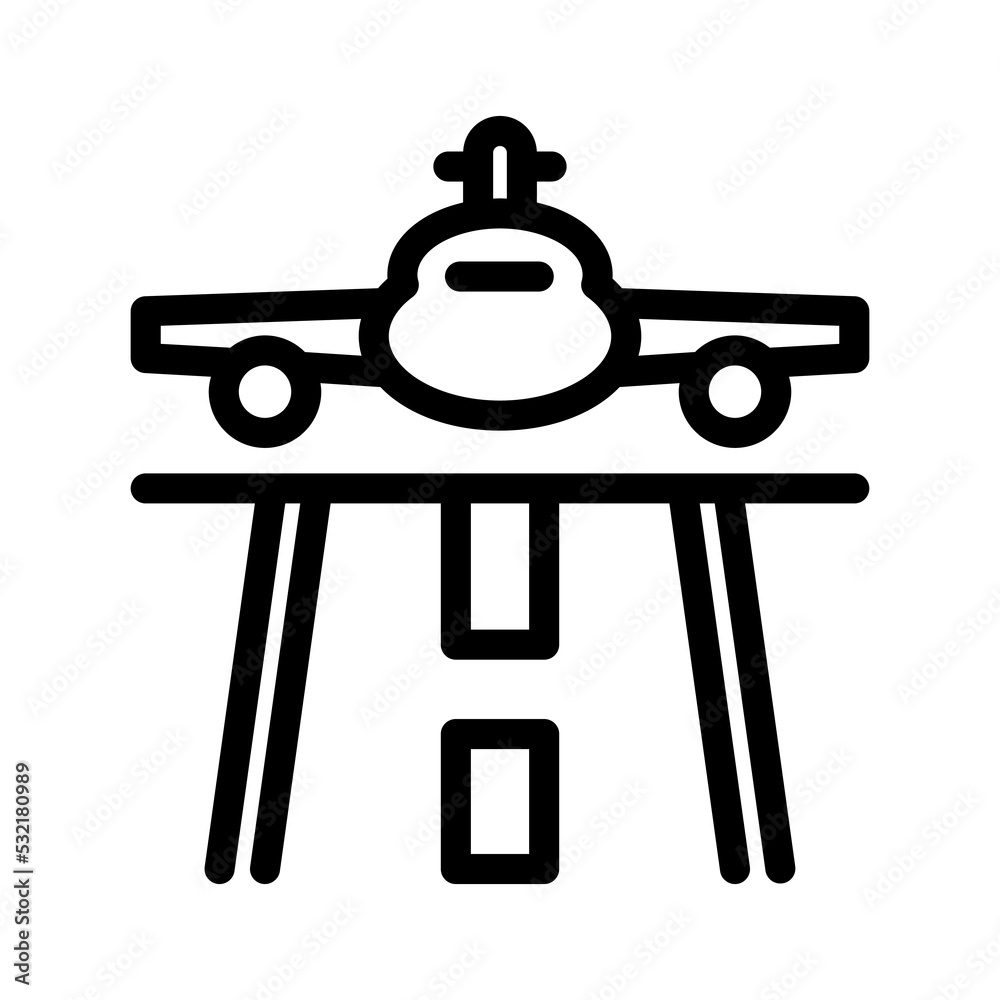 landing plane line icon illustration vector graphic landing plane line icon illustration vector graphic