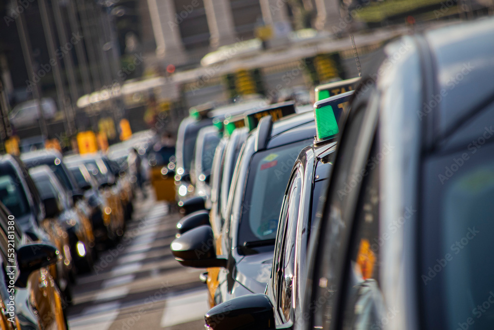 Obraz premium Detalle selectivo de un taxi