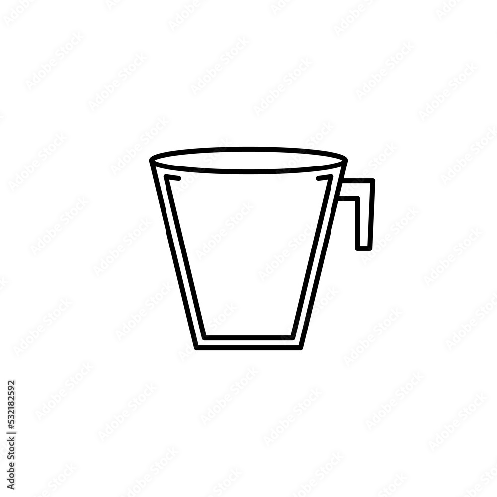 empty cup glass icon on white background. simple, line, silhouette and clean style. black and white. suitable for symbol, sign, icon or logo empty cup glass icon on white background. simple, line, silhouette and clean style. black and white. suitable for symbol, sign, icon or logo