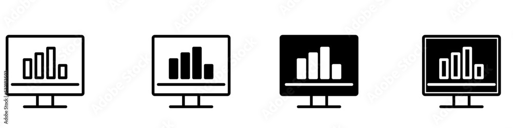 Data analysis vector icon set. Modern linear graphic design concepts, simple outline elements collection. Data analysis vector icon set. Modern linear graphic design concepts, simple outline elements collection.