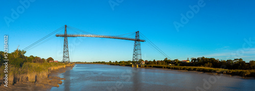 Nouvelle-Aquitaine - Charente-Maritime - Echillais - Rochefort-sur-Mer - Pont transbordeur en soirée