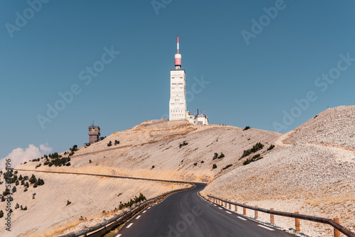 Mont Ventoux. Mountain in the Provence region of southern France, elevation 1,909 m, 6,263 ft. Famous climb in the Tour de France bicycle race.
