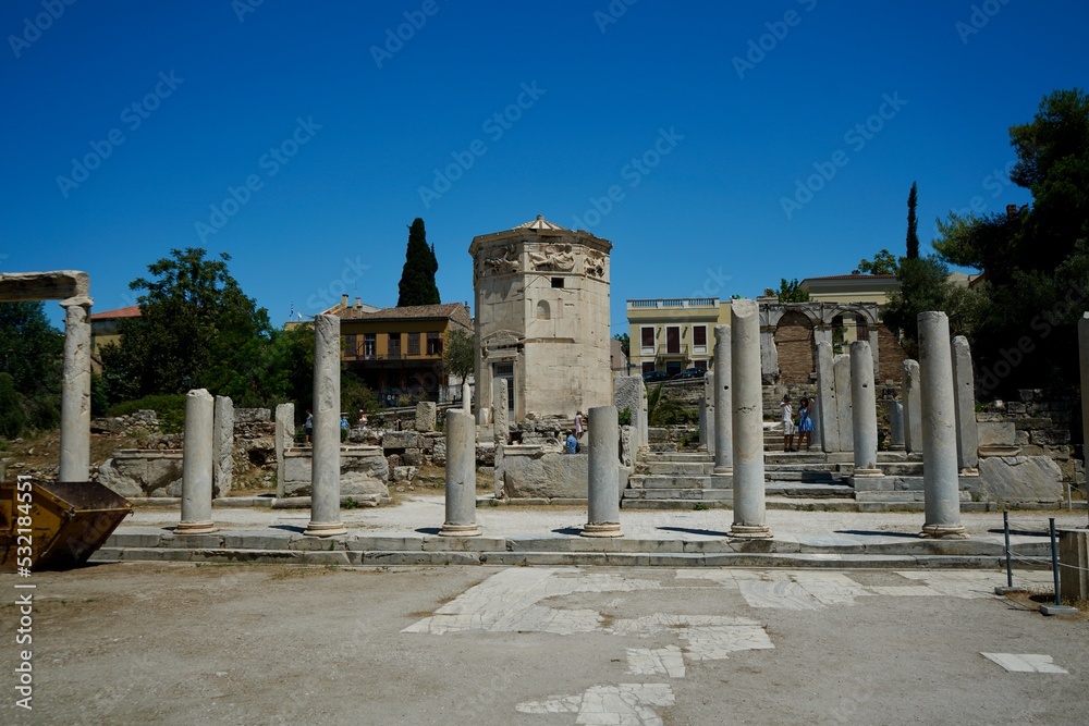 Fototapeta premium Ruins Athens Greece 2022 July