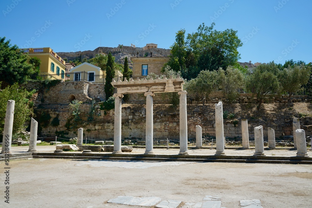 Fototapeta premium Ruins Athens Greece 2022 July