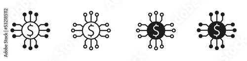 Bank icon vector set. Money illustration sign collection. Ministry of Finance symbol or logo.