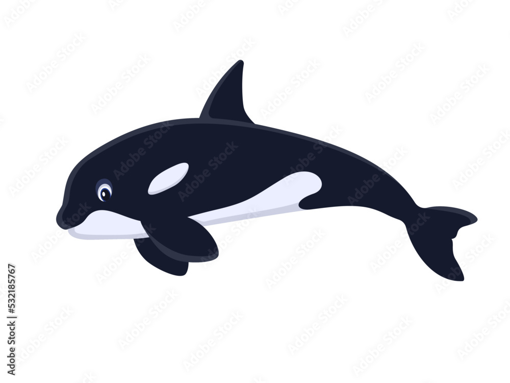 Obraz premium Cartoon killer whale
