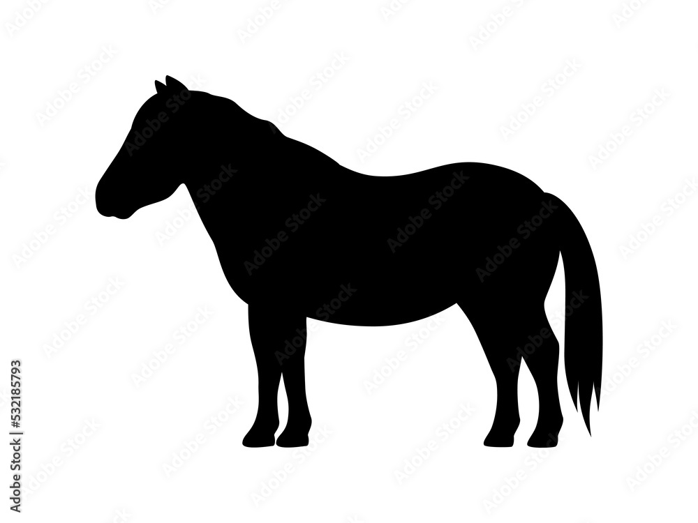Vector pony silhouette Vector pony silhouette