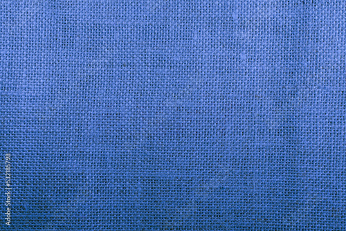 Blue burlap texture background. Natural linen texture use for the background.