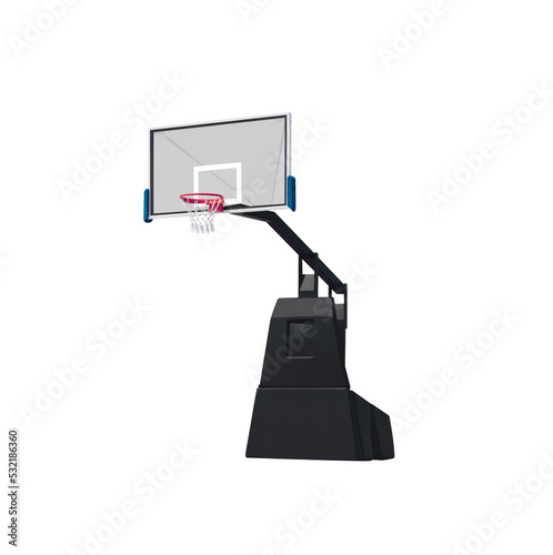 Portable basketball hoop isolated on white background