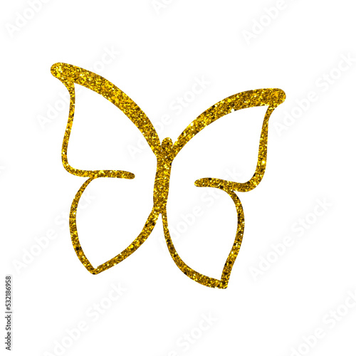 Photography Gold butterfly shape