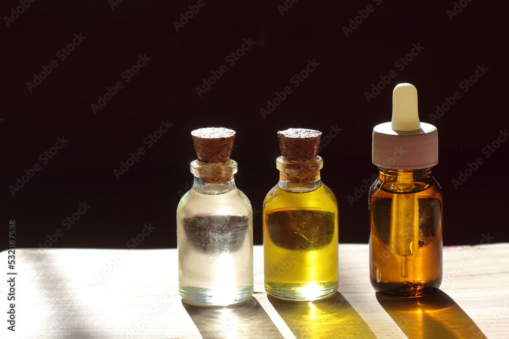 Different essential oils in bottles Different essential oils in bottles